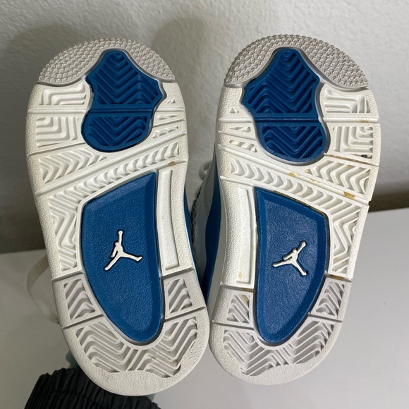 Nike Air Jordan 4 Retro Shoes Military Blue and neutral colorway Size 6C - Picture 11 of 11